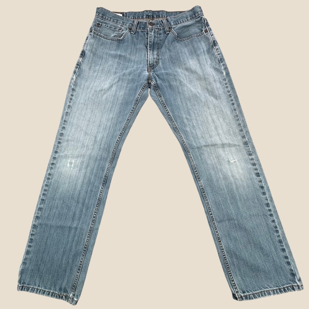 Levis 559 Relaxed Straight Jeans Mens 34x32 Light Wash Blue Denim 100% Cotton